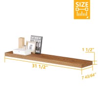 Bameos Floating Shelves American Oak Wall Mounted Wooden Shelves With Invisible Brackets Set Of 3 Hanging Wall Shelves Decorat