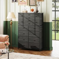 Wlive 16 Drawers Dresser Tall Dresser For Bedroom Closet Hallway Storage Dresser Organizer Unit Large Dressers Chests Of