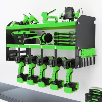 Power Tool Organizer Storage Rack For Garage Organization Drill Holder Wall Mount Utility Rack For Cordless Drill 3 Layers Hea