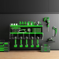 Power Tool Organizer Storage Rack For Garage Organization Drill Holder Wall Mount Utility Rack For Cordless Drill 3 Layers Hea