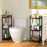 Daoutime 3Tier Metal Shelving Unit Expandable Freestanding Narrow Open Floor Shelves Ideal For Bathroom Kitchen Laundry