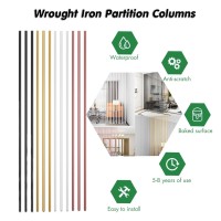 80 100 120 140 160 180 200 220 240 Cm Tall Privacy Screens Post/Separadores De Cuartos, Freestanding Standing Room Dividers Metal Iron With Base, Waterproof - Easy To Install & Remove (Color : Black