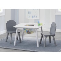 Delta Children Finn Table And Chair Set With Storage Whitegrey