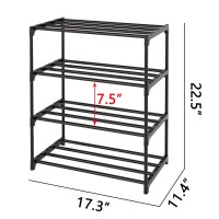 Tauehr Metal Small Shoe Rack Stackable Kids Shoe Stand Narrow Shoe Storage Shelf For 810 Pairs Of Shoes Entryway And Closet Hal