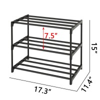 Tauehr Small Stackable Shoe Rack Narrow Kids Shoe Stand Metal Shoe Storage Shelf For 68 Pairs Of Shoes Entryway And Closet Hall