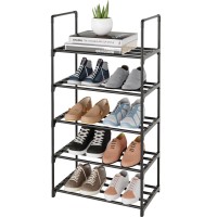 Tauehr Metal Shoe Rack Upgrade 5Tier Stackable Shoe Stand Narrow Shoe Storage Shelf For Shoes Boots Entryway And Closet Hallway