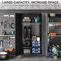 Sisesol Metal Storage Cabinets Locker With Locker Shelf 72 Armoire Wardrobe Closet With Hanging Rod Storage Locker Wardrobe