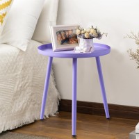 Aojezor Side Table End Table For Any Room Round Side Tables For Small Spaces Lavender