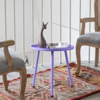 Aojezor Side Table End Table For Any Room Round Side Tables For Small Spaces Lavender