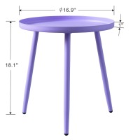 Aojezor Side Table End Table For Any Room Round Side Tables For Small Spaces Lavender