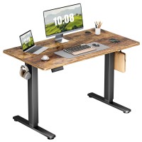 Sweetcrispy Electric Standing Desk 40 X 24 Inch Adjustable Height Sit To Stand Up Desk With Splice Board Rising Home Office C