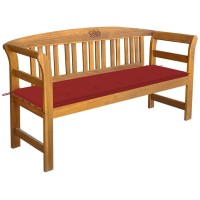 Vidaxl Patio Bench With Cushion 61.8