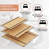 Imperius Foldable Box Spring Bunkie Board Bed Support Slats Bed Boards For Under Full 60 X 48 In