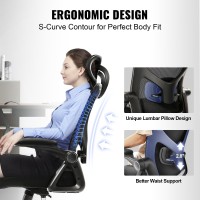 Vevor Office Chair With Adjustable Lumbar Support, High Back Ergonomic Desk Chair With Adjustable Headrest, 2D Armrest, Ergonomic Office Chair Backrest, Computer Chair For Home Office