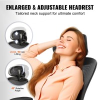 Vevor Office Chair With Adjustable Lumbar Support, High Back Ergonomic Desk Chair With Adjustable Headrest, 2D Armrest, Ergonomic Office Chair Backrest, Computer Chair For Home Office