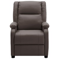 Vidaxl Adjustable Massage Recliner Brown Faux Leather - Comfortable, Durable, With Side Pocket, Easy Assembly