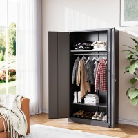 Bynsoe Metal Storage Cabinet 72 Metal Locker With Locking Metal Storage Locker With Hanging Rod For Office Hospital Require As