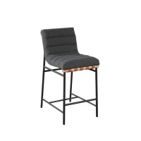 Lahni Dark Gray Boucle Fabric Counter Height Chair