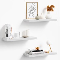 Oridom Floating Shelves For Wall White Wood Wall Shelf Set Of 3 16 Wall Mounted Floating Shelf For Kitchen Living Room Bed