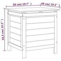 Vidaxl Solid Wood Fir Garden Storage Box - White Outdoor Cushion Holder With Ample Space And Ventilated Bottom For Deck, Patio, Garden, Ys/M, 364749