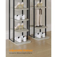 Hzuaneri Vertical Shoe Rack Shoe Shelves Wood Shoe Organizer For Closet Entryway Shoe Tower For Small Spaces Free Standing