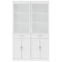 Crosley Furniture Stanton 2-Piece Storage Bookcase Set, White