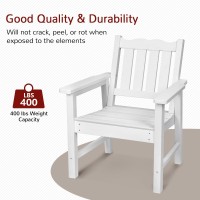 Stoog Oversized Patio Chair Allweather Outdoor Chairs With Curved Backrest 400 Lbs Support Patio Dining Chair For Backyard