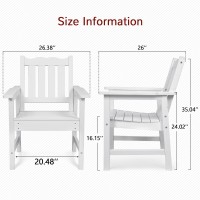 Stoog Oversized Patio Chair Allweather Outdoor Chairs With Curved Backrest 400 Lbs Support Patio Dining Chair For Backyard