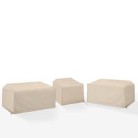 3Pc Outdoor Sectional Furniture Cover Set