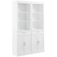 Crosley Furniture Stanton 2-Piece Bar Cabinet Set, White