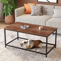 Saygoer Coffee Table Simple Modern Rectangular Center Table Open Space Minimalist For Living Room Home Office Industrial Cocktai