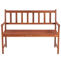 Vidaxl Patio Bench With Comfortable Cushion, 47.2