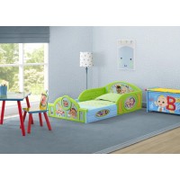 Delta Children Cocomelon 4Piece Toddler Roominabox Set Includes Sleep And Play Toddler Bed Table 1 Chair And Toy Box