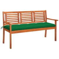 Vidaxl 3-Seater Patio Bench With Cushion 59.1
