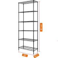 Regiller 6Wire Shelving Metal Storage Rack Adjustable Shelves Standing Storage Shelf Units For Laundry Bathroom Kitchen Pantry