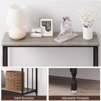 IDEALHOUSE Console Table, Sofa Tables Narrow Entryway Table with Glass Shelf and Metal Frame, 41.5