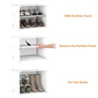 Homidec Shoe Rack 4 Tier Shoe Storage Cabinet 16 Pair Plastic Shoe Shelves Organizer For Closet Hallway Bedroom Entryway