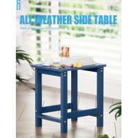 Mximu Outside Adirondack Square Side Table Weather Resistant Patio Table Outdoor End Tables For Backyard Pool Indoor Compani