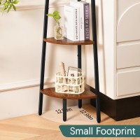 Yoobure Corner Shelf 5Tier Corner Bookshelf With Metal Frame Ladder Corner Shelves Display Shelf For Bedroom Living Room Tal