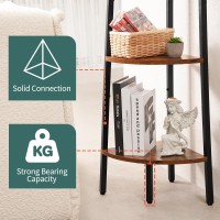 Yoobure Corner Shelf 5Tier Corner Bookshelf With Metal Frame Ladder Corner Shelves Display Shelf For Bedroom Living Room Tal