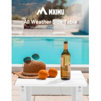 Mximu Outside Adirondack Square Side Table Weather Resistant Patio Table Outdoor End Tables For Backyard Pool Indoor Compani