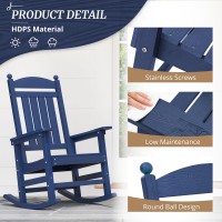 Cozyman Outdoor Rocking Chairs Set Of 2 All Weather Resistant Porch Rocker Chairs With High Back 350Lbs Support Hdps Composit