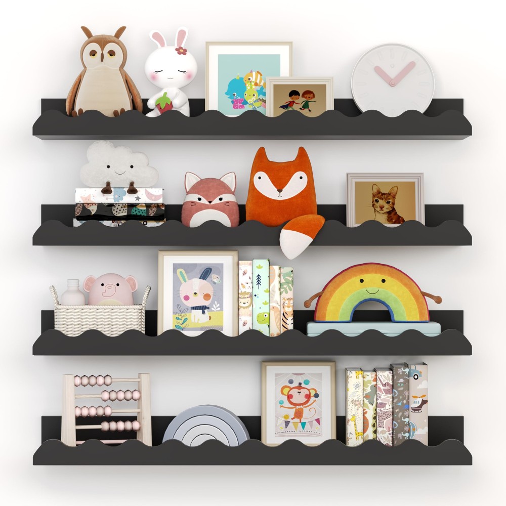 Seocry Nusery Shelves 23 Inches Black