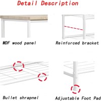 Suoernuo Shoe Rack Organizer 4 Tier For Closet Entryway Free Standing Metal Storage Shoe Shelf With Mdf Top Board