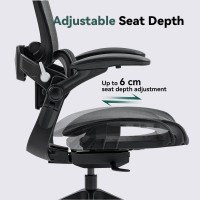 Hinomi H1 Classic V3 Ergonomic Office Chair With Adjustable Lumbar Support, Breathable Mesh, 146 Recline - Comfortable Work From Home Desk Chair, Flip-Up Armrests, Bifma Certified (H1Clsv3)