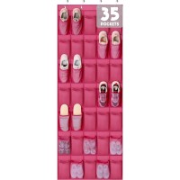 Tiblue Over The Door Shoe Organizer 35 Mesh Pockets Hanging Shoe Organizer Shoe Rack Door Closet Entryway Bedroom Pantry Organiz