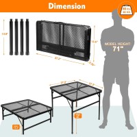 E Eaststorm Square Folding Table Easy For Storage Compact And Portable Picnic Table For Grill Outdoor Camping Garden Patio