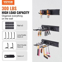 Vevor Garage Tool Organizer 300 Lbs Max Load Capacity Wall Mount Yard Garden Storage Rack Organization Heavy Duty With 6 Adjus