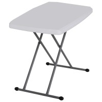 Zenstyle 3 Ft Adjustable Folding Table Indoor Outdoor Portable Plastic Dining Card Table Utility Table For Camping Dining Event