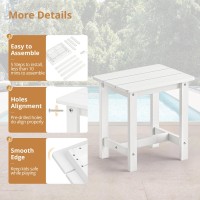 Lue Bona Outdoor Side Table Hdps Small Outdoor Table Adirondack Side Table Outside End Table For Patio Porch Deck Pool We